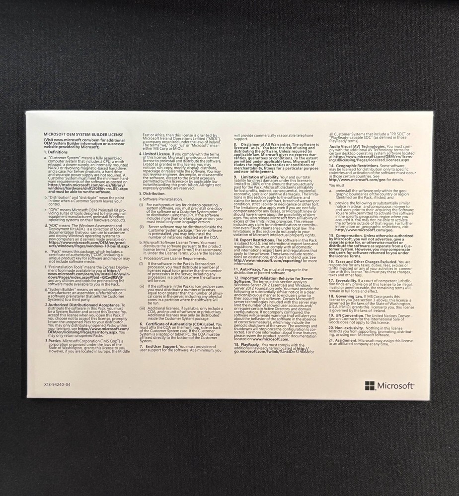 Microsoft Windows Server Standard 2025 64Bit 16 Core-50 CALs DVD + Key