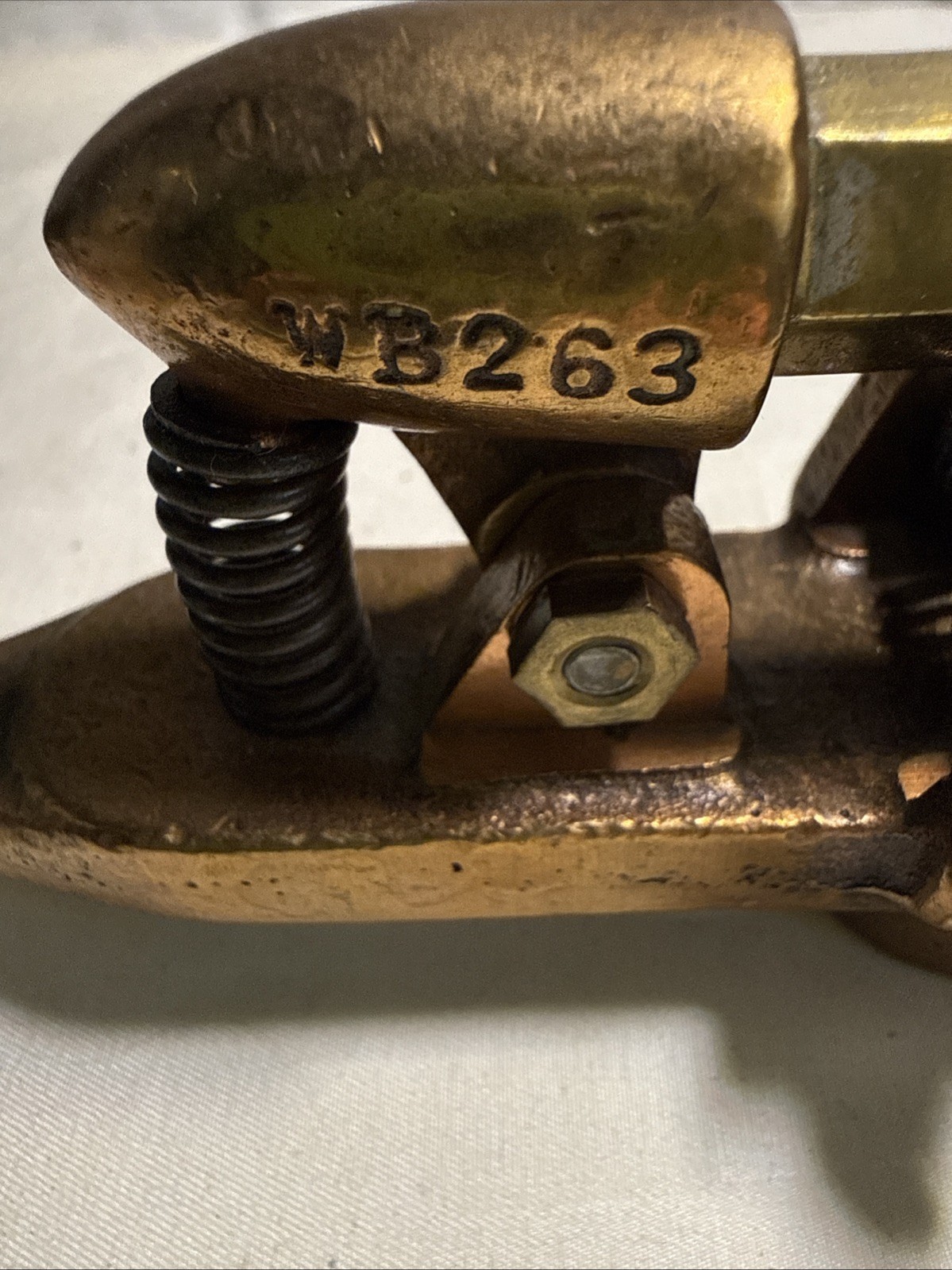 Polished Bronze Inclinometer w/ Micrometer Adjustment W a Starrett No. 135 Level