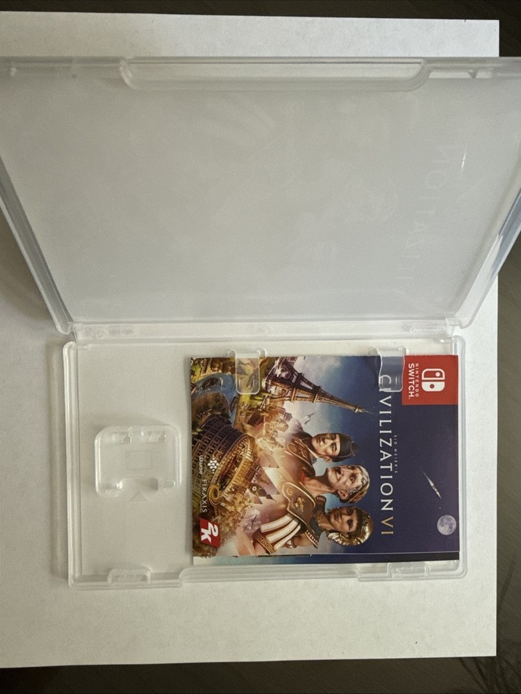 Nintendo Switch : Sid Meiers Civilization VI - Case And Inserts Only NO GAME!