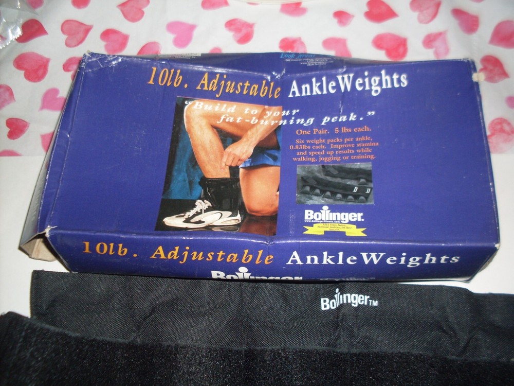 BOLLINGER Adjustable Ankle Weights, 5-Pound Pair (10 lb total)