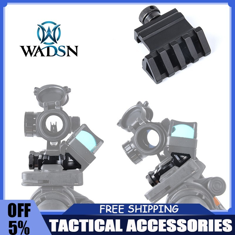 Tactical 45° Side Offset Red Dot Base RMR Sight M300 M600 Flashlight Mount