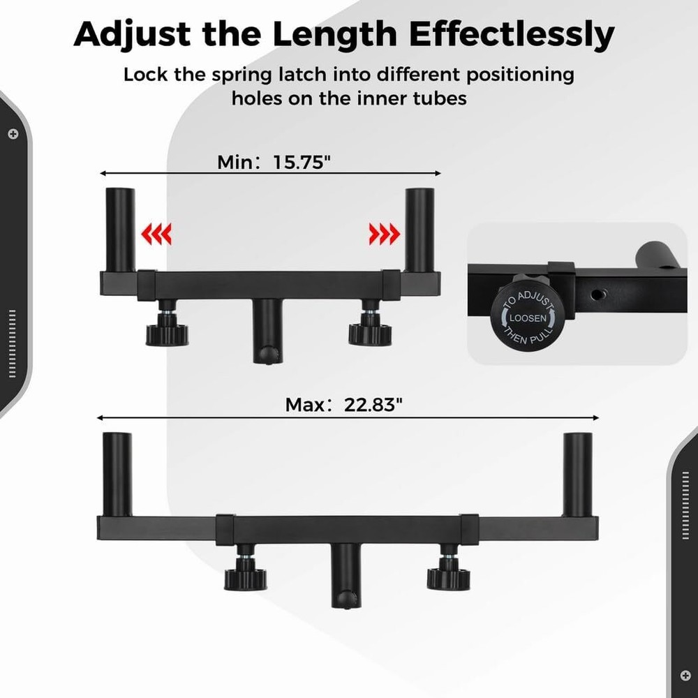 2 Pcs Dual Speaker Pole Mount Heavy Duty Single Fork Bracket As Shown