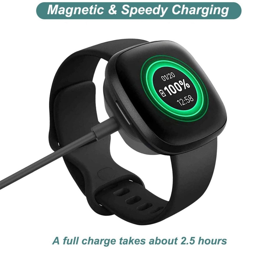 New Fitbit Sense Versa 3 Versa 4 Watch USB Fast Charging Dock Cable