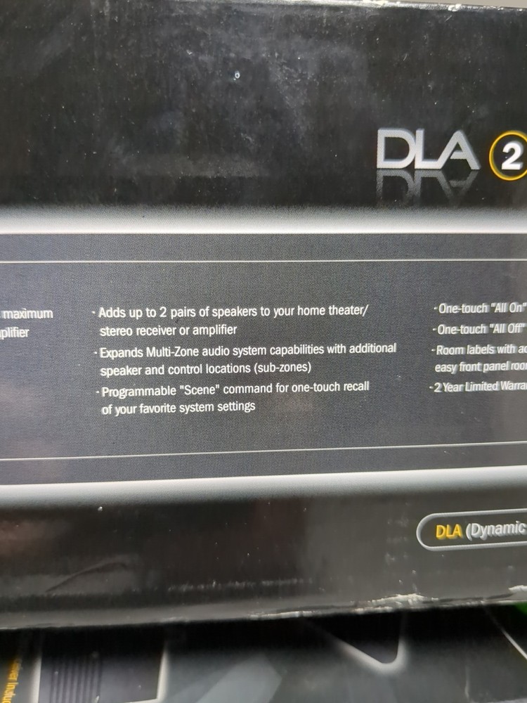 ATON DLA2 Multi-Zone 2-Room Speaker Selector RF Remote 200ft Open Box