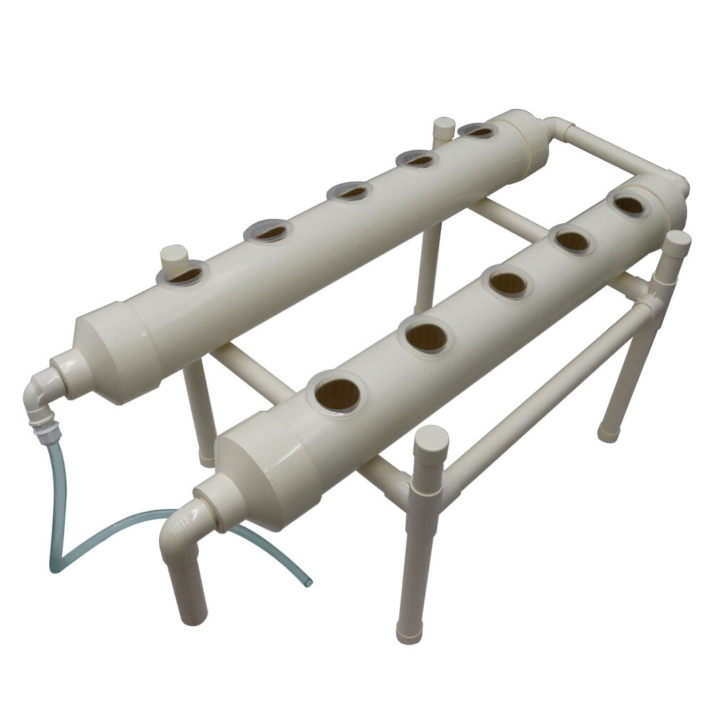 Indoor Hydroponic System Single Layer two Pipes Vegetable Growing Kit PVC Pipe