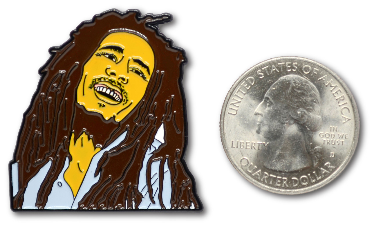 Bob Marley One Love Soft Enamel Pin Lapel Brooch Music Reggae Collectible