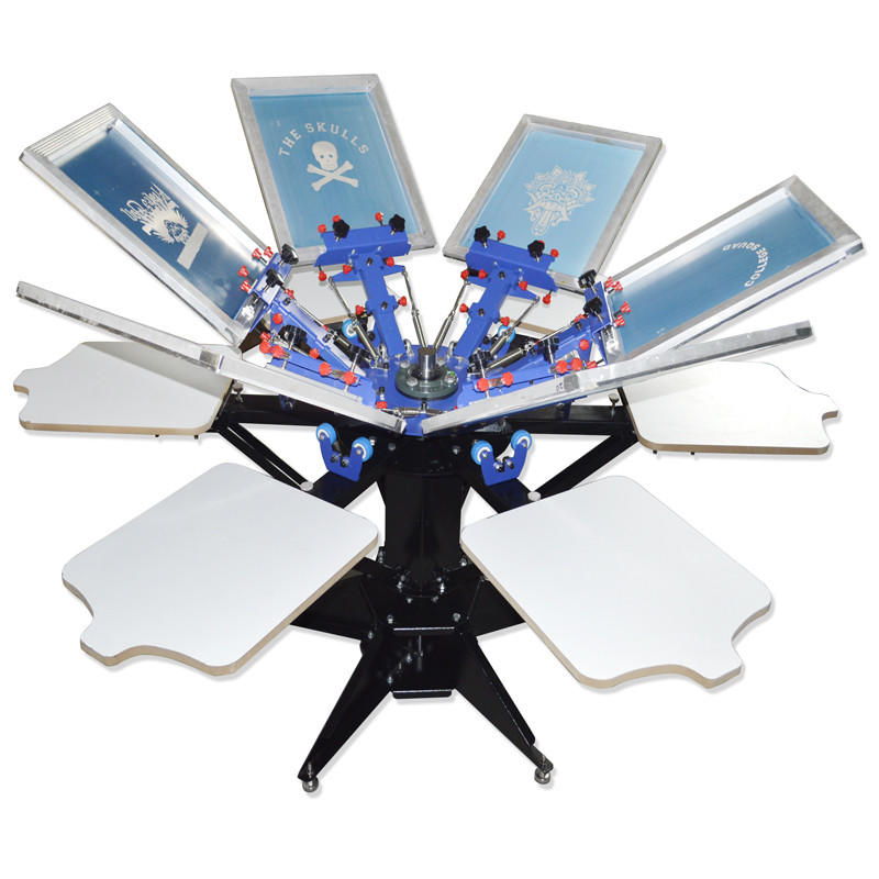 Micro-registration 6 Color Silk Screen Printing Machine Press Equipment Printer