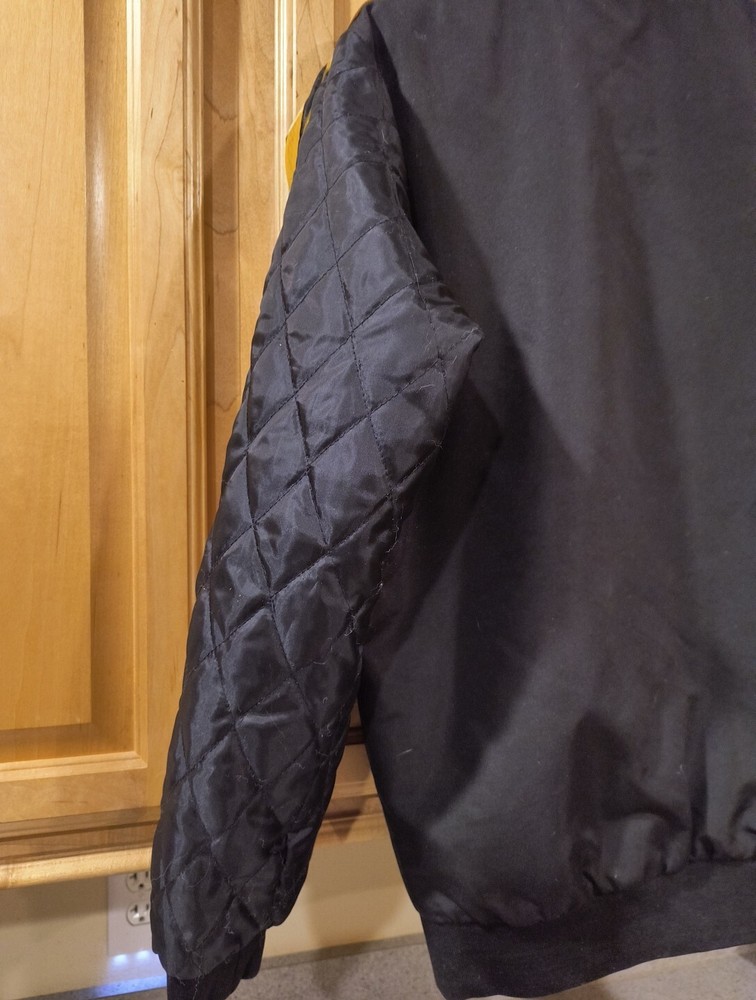 Polyester Reflective Hooded Lined Men's Black Jacket Size XL
