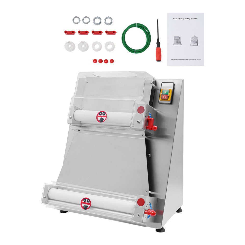 Electric Dough Roller Sheeter Pastry Pizza Maker Press Making Machine 4"-16"