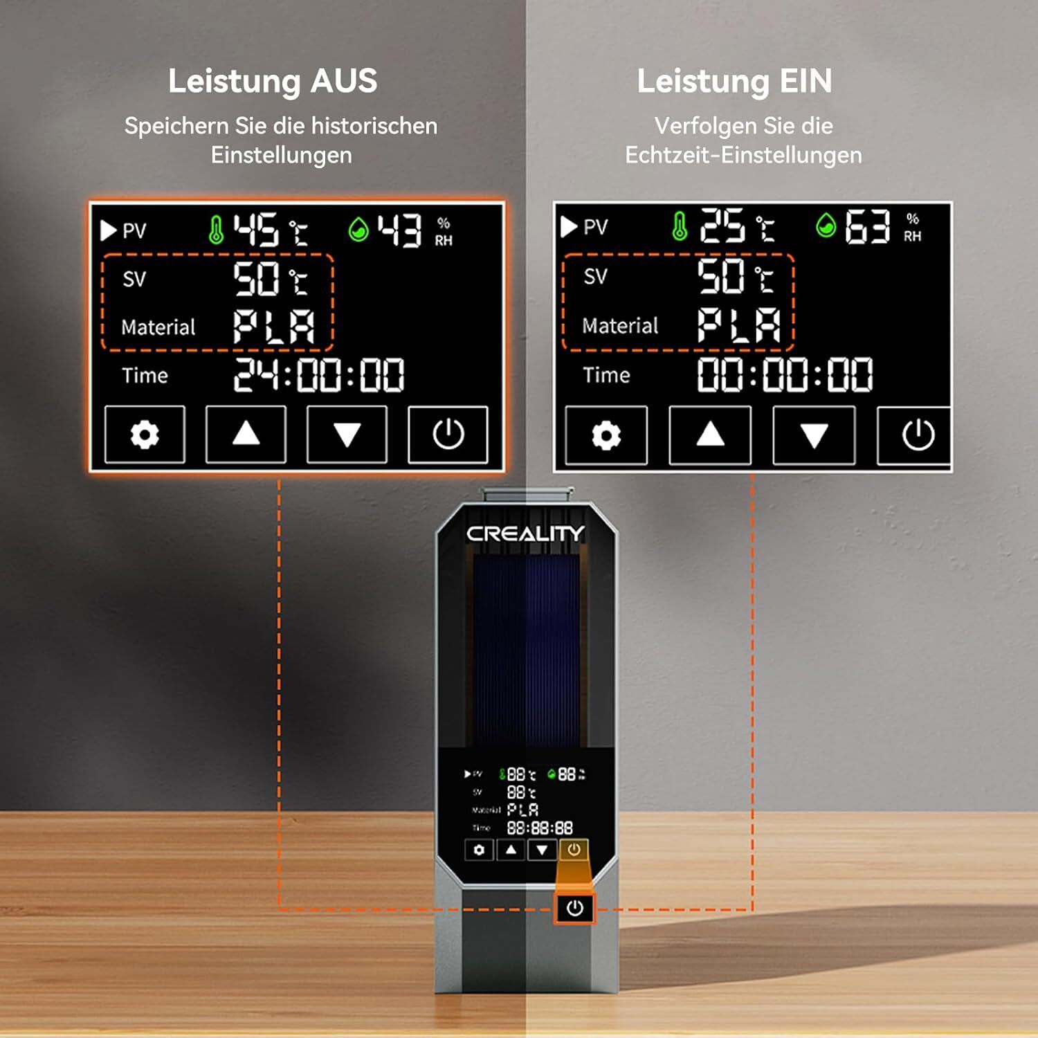 Creality Space Pi Filament Dryer 3D Printer Filament Dehydrator Storage Box Lot