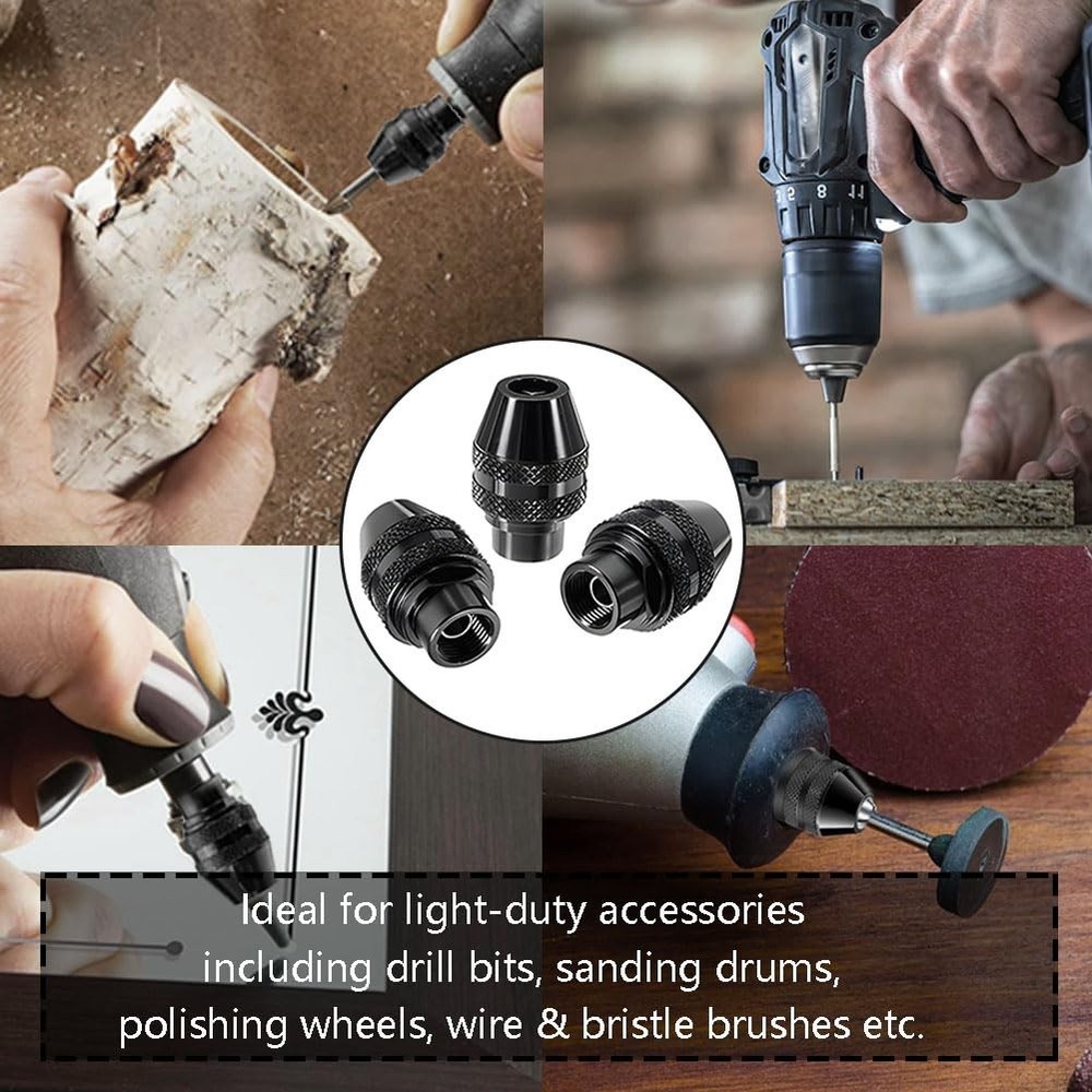 3Pcs Quick Change Keyless Chuck Compatible with Dremel 4486 Rotary Tools 3000...