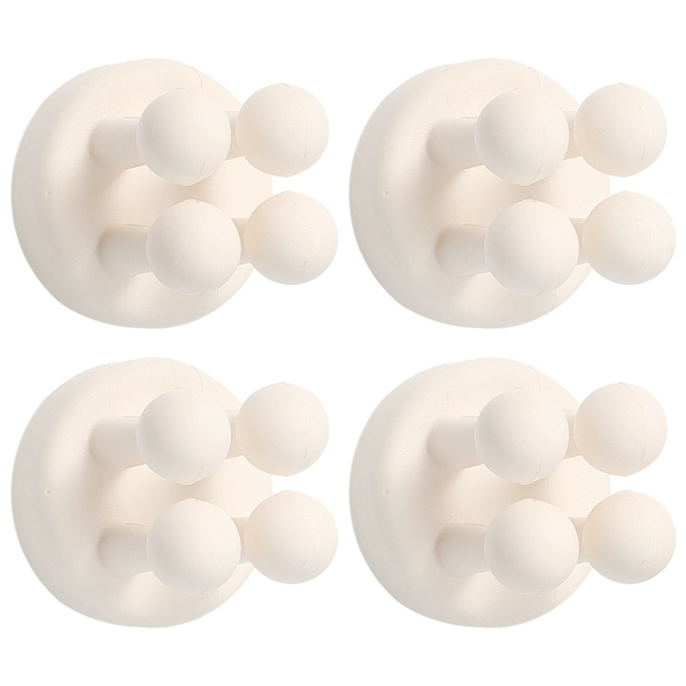 4Pcs Silicone Toothbrush Holders - Multi-Function Self Adhesive Wall7854
