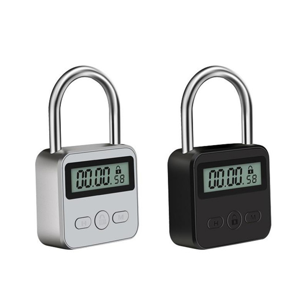 Timing Padlock Metal Timer Lock 99 Hours Max Digital Electronic Heavy-Duty