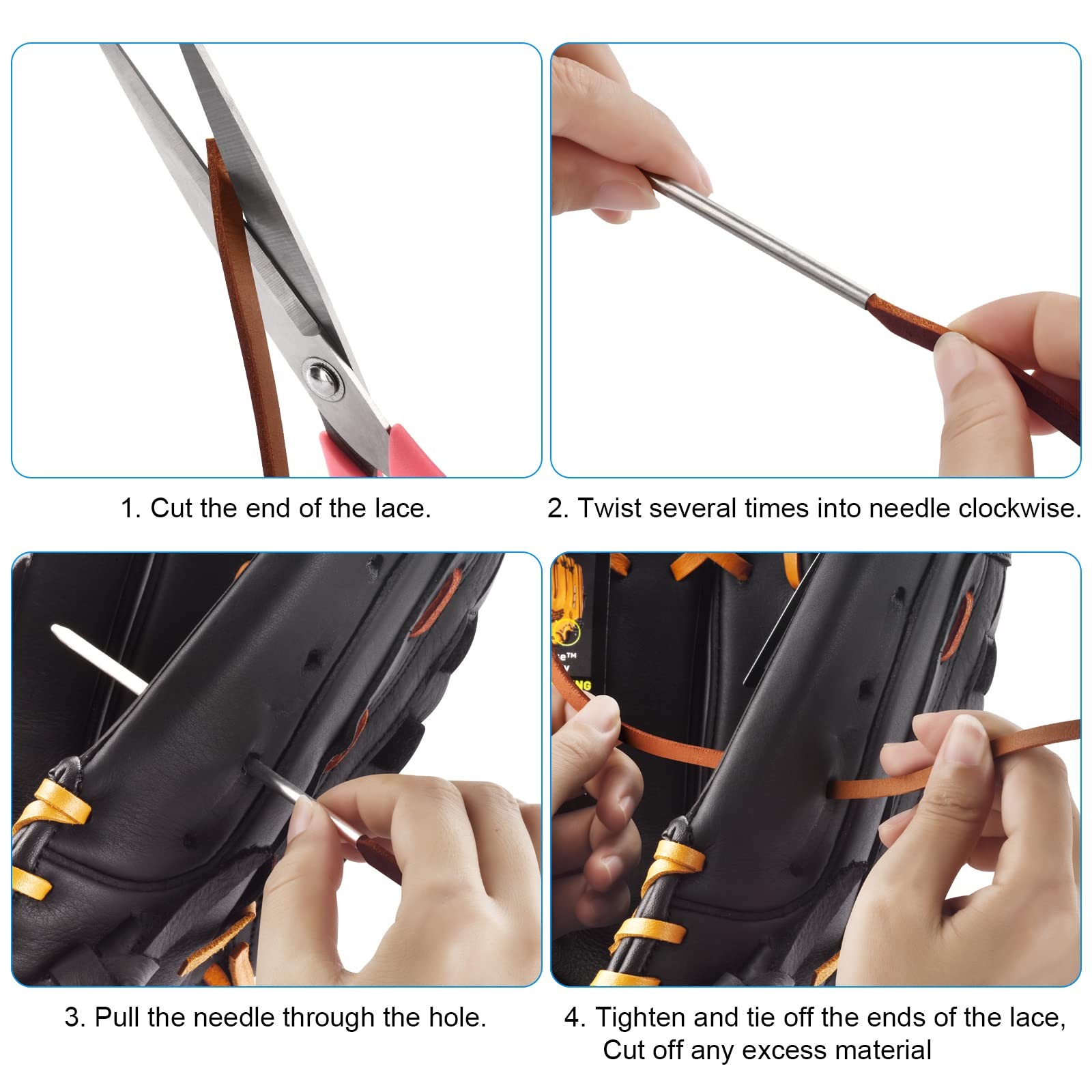 10 Yards Flat Genuine Leather Laces, Leather Strips Cord, Full Grain Cowhide ...