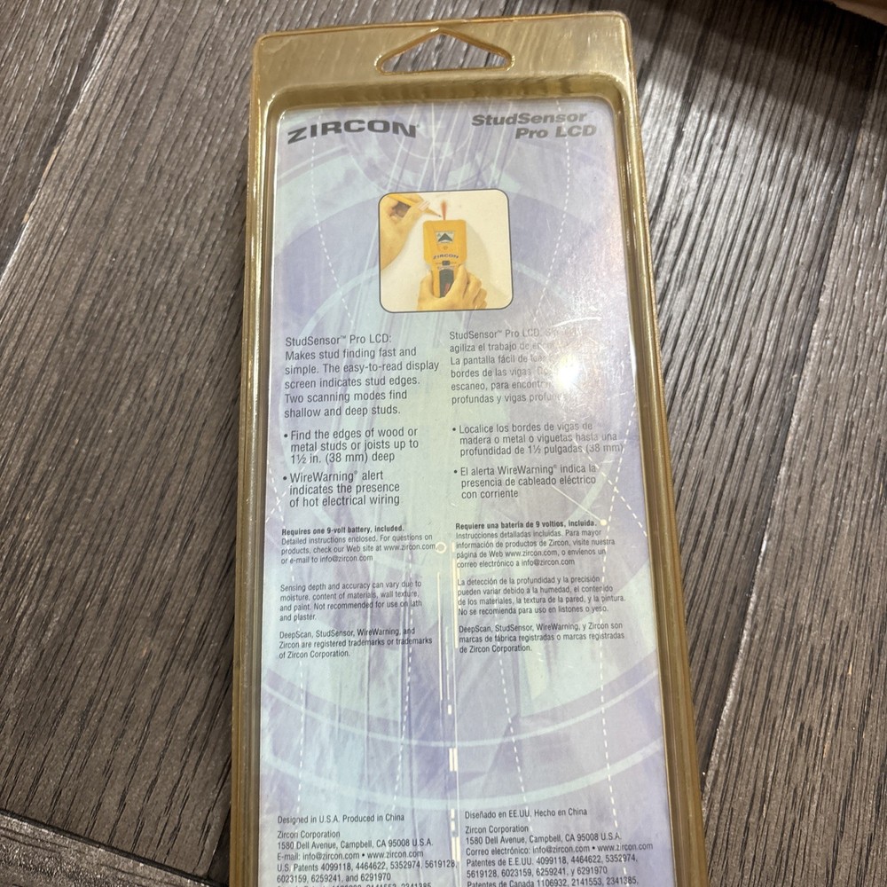 Zircon Studsensor Pro SL-AC Deep Scanning Stud Finder W/ Wire Warning Detection