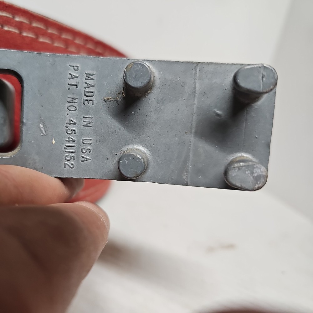 Red Double Suede Powerlifting Lever Belt Size Medium
