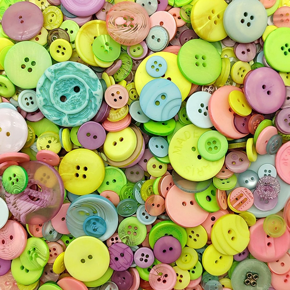 600-700Pcs Macaroon Buttons for Crafts Assorted Multicolor Craft Buttons Maca...