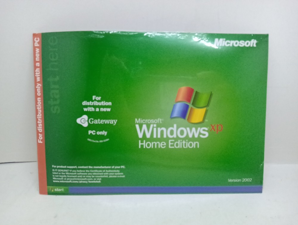 Microsoft Windows XP Home Edition Version 2002 Gateway PC Only Disc