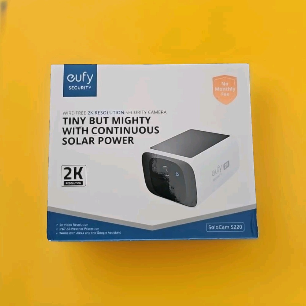 Eufy S220 - Tiny But Mighty Continuous Solar Power 2K Security Camera  SoloCam