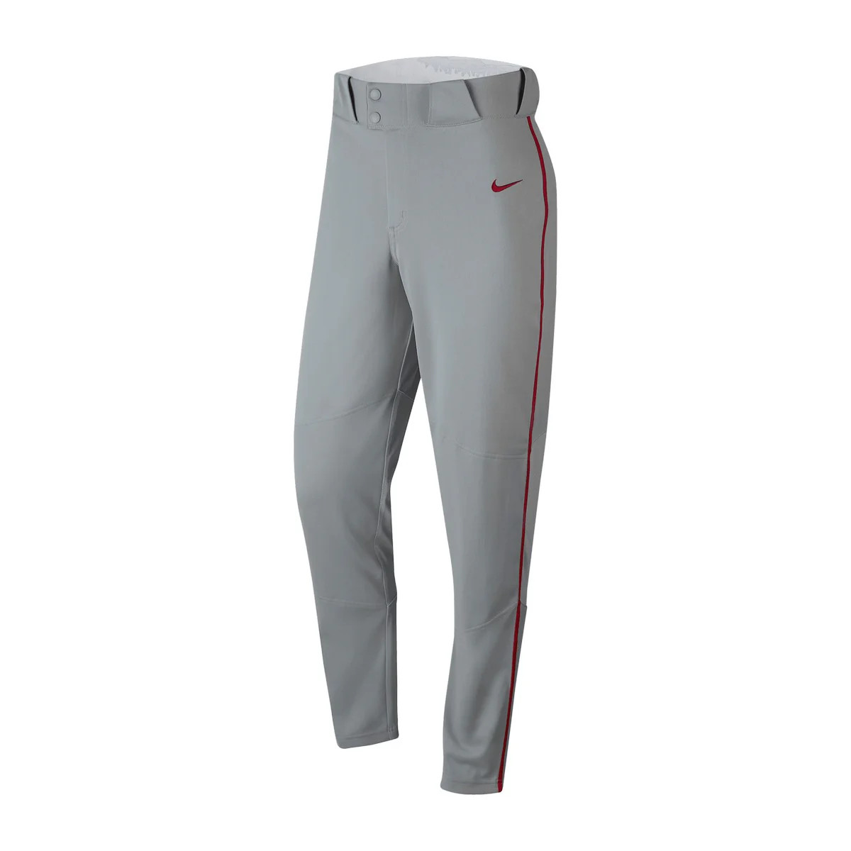 Nike Men's Vapor Select Piped Baseball Pants GRAY | SCARLET XL
