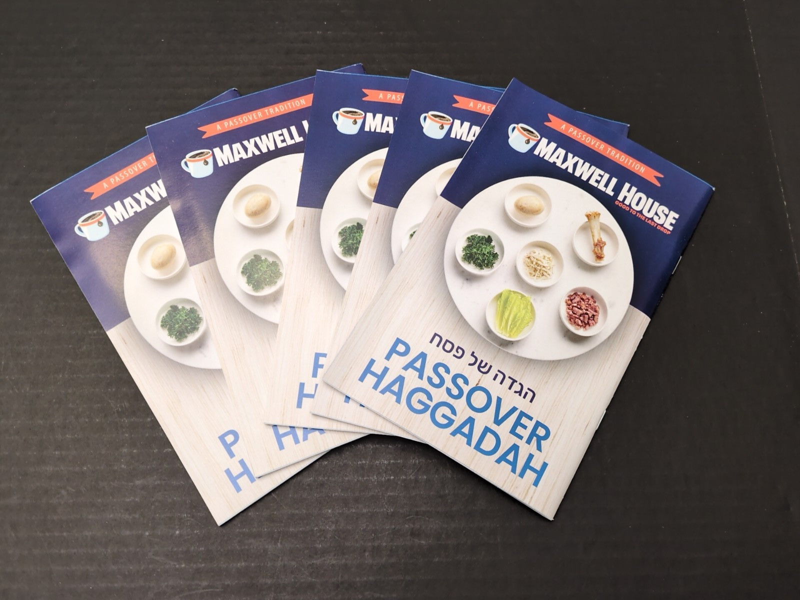 5 Passover Haggadah Maxwell House 2025-ships by Monday 3/23 via USPS Priority