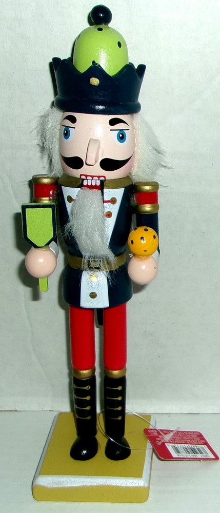 CHRISTMAS NUTCRACKER ~10" ~ PICKLEBALL PLAYER By Ashland