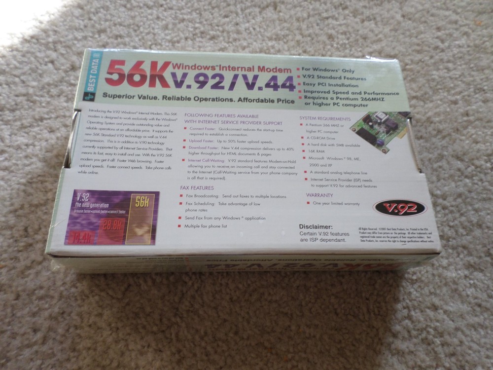 Best Data Windows (56HP) 56 Kbps - Brand New