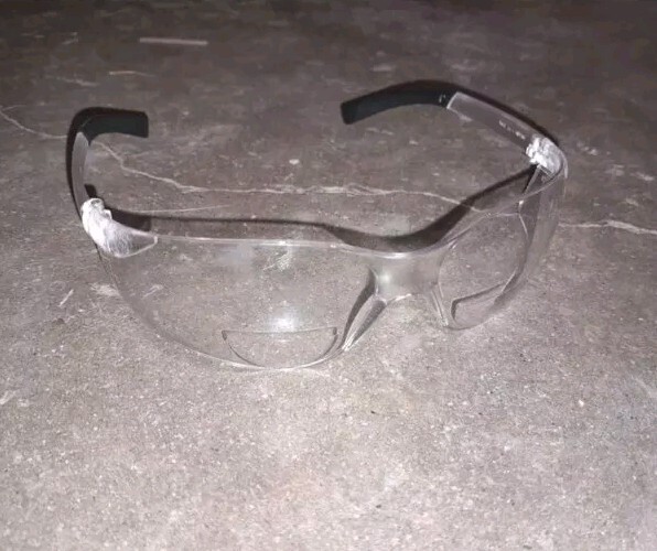 Clear Framless Bifocal Reader Safety Glasses +1.5