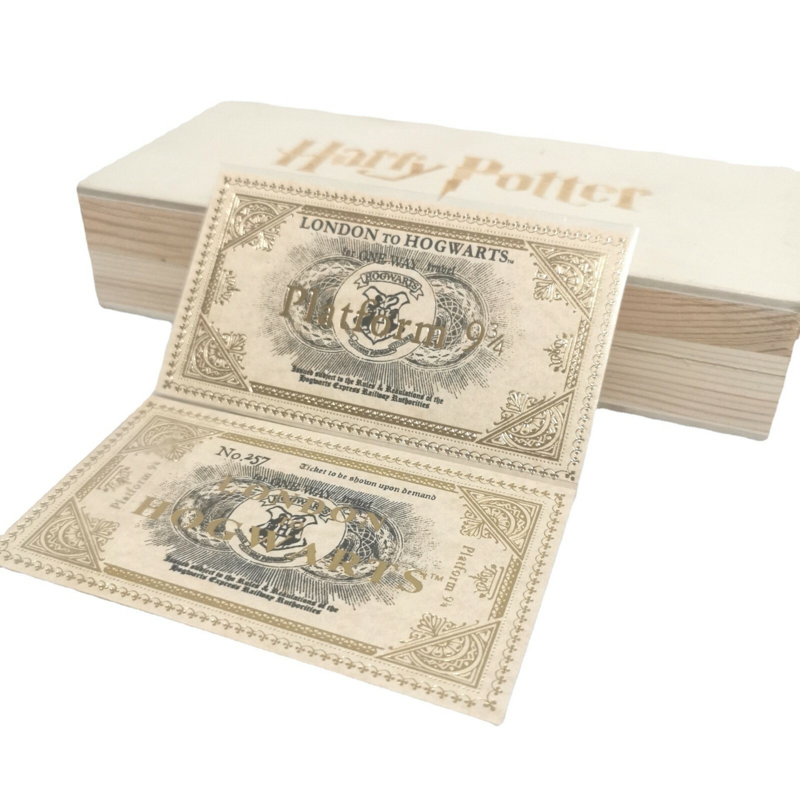 New Harry Potter New Edition Magic Wands w/ 2 Tickets Cards Great Gift Box Set