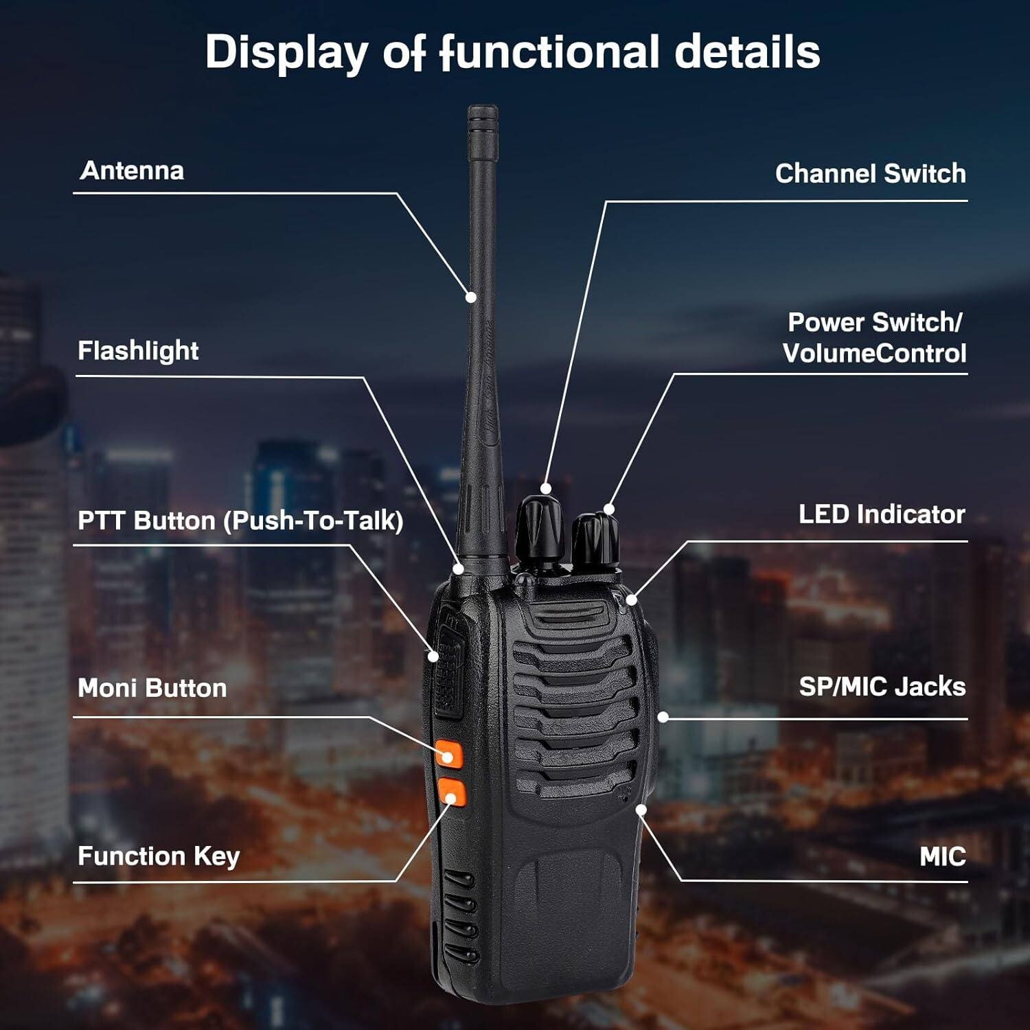 Walkie Talkie Long Range 50 Mile Two Way Radio Charge Waterproof 6 / 10 Pack Set