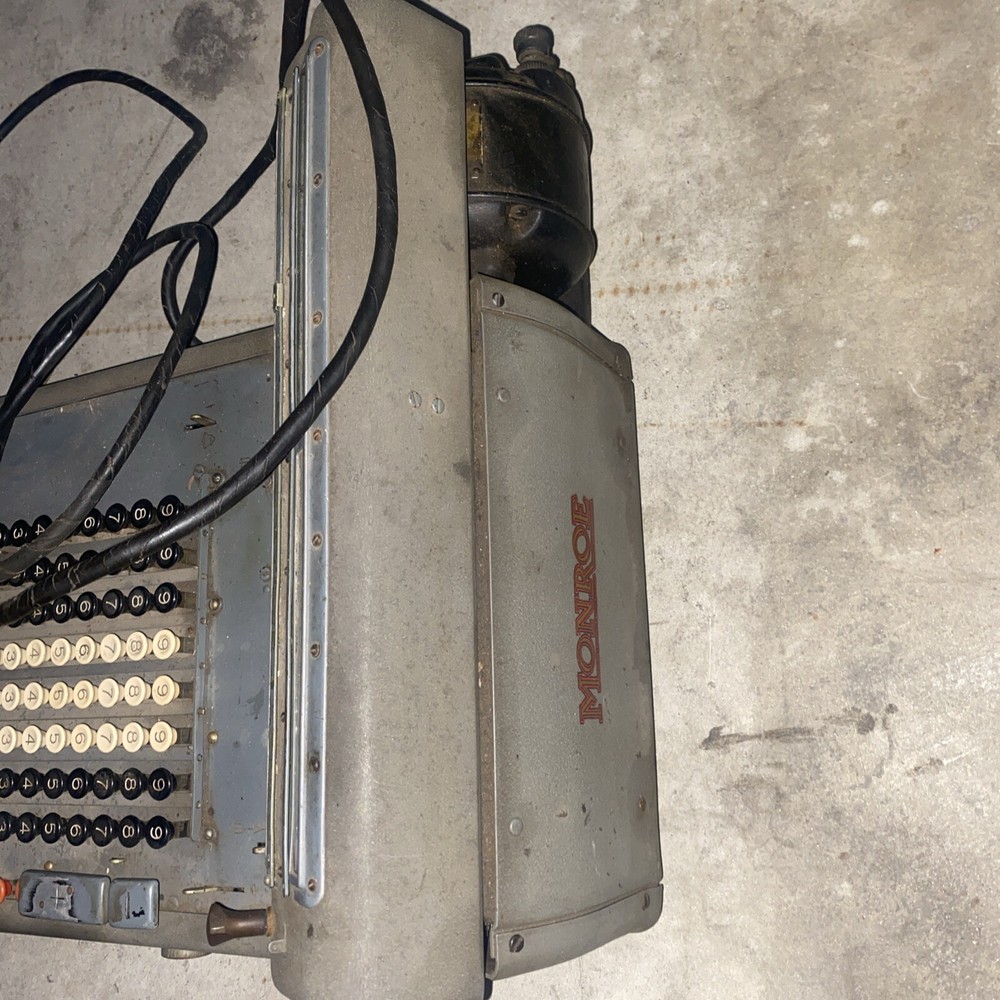 Rare Vintage Monroe High Speed Adding Machine Calculator Electric Untested