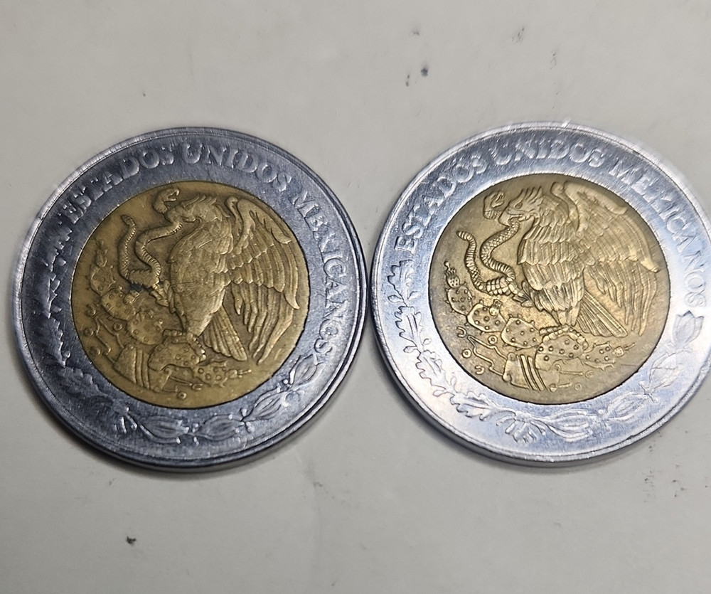 1994 Mexico N$2coi  MULTI-ERROR,MAD,Grease.   Strike, Die Chips+2011 $2 Type Set