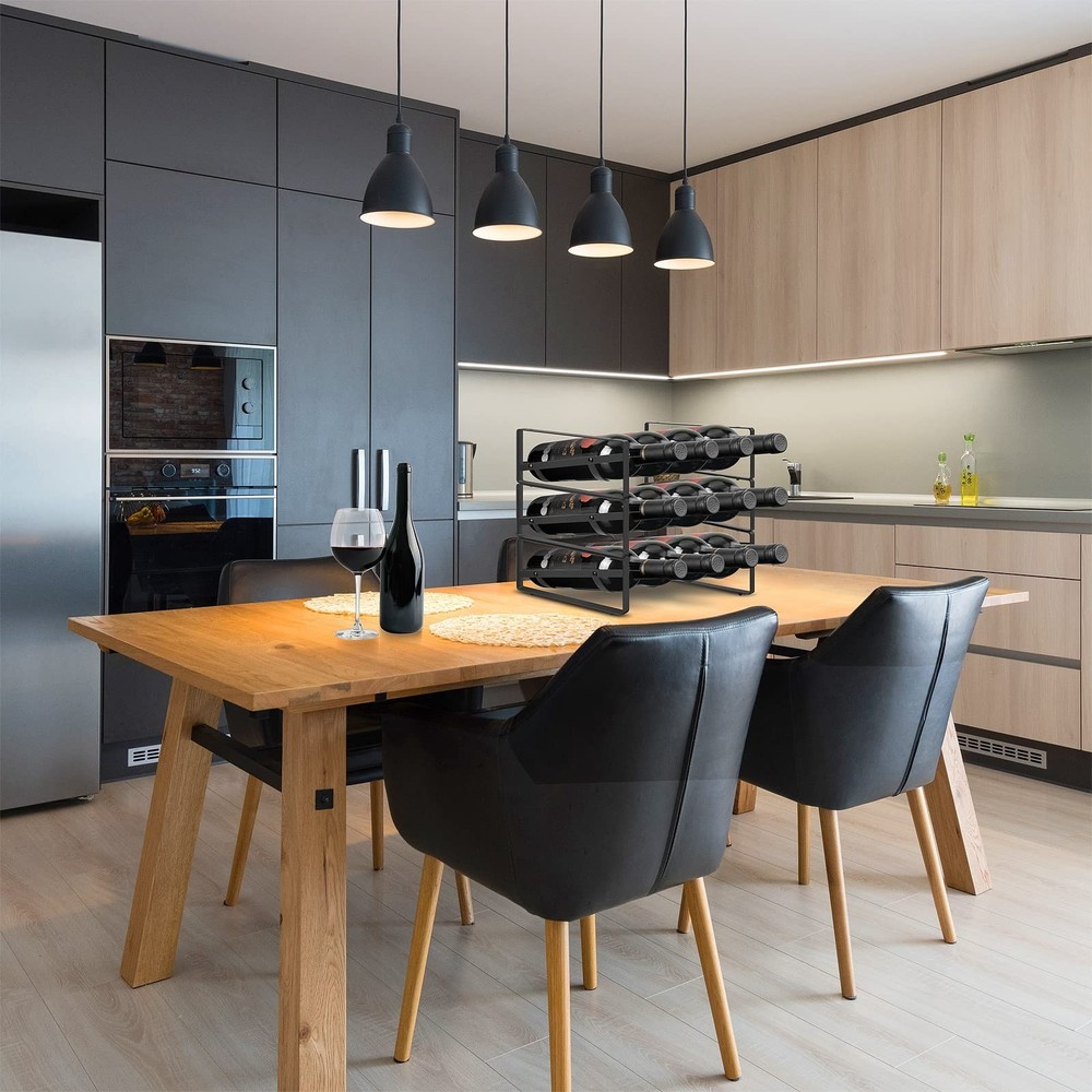 PAFISH 3 Tier Tabletop Stackable Wine Rack，Countertop for Kitchen Pantry