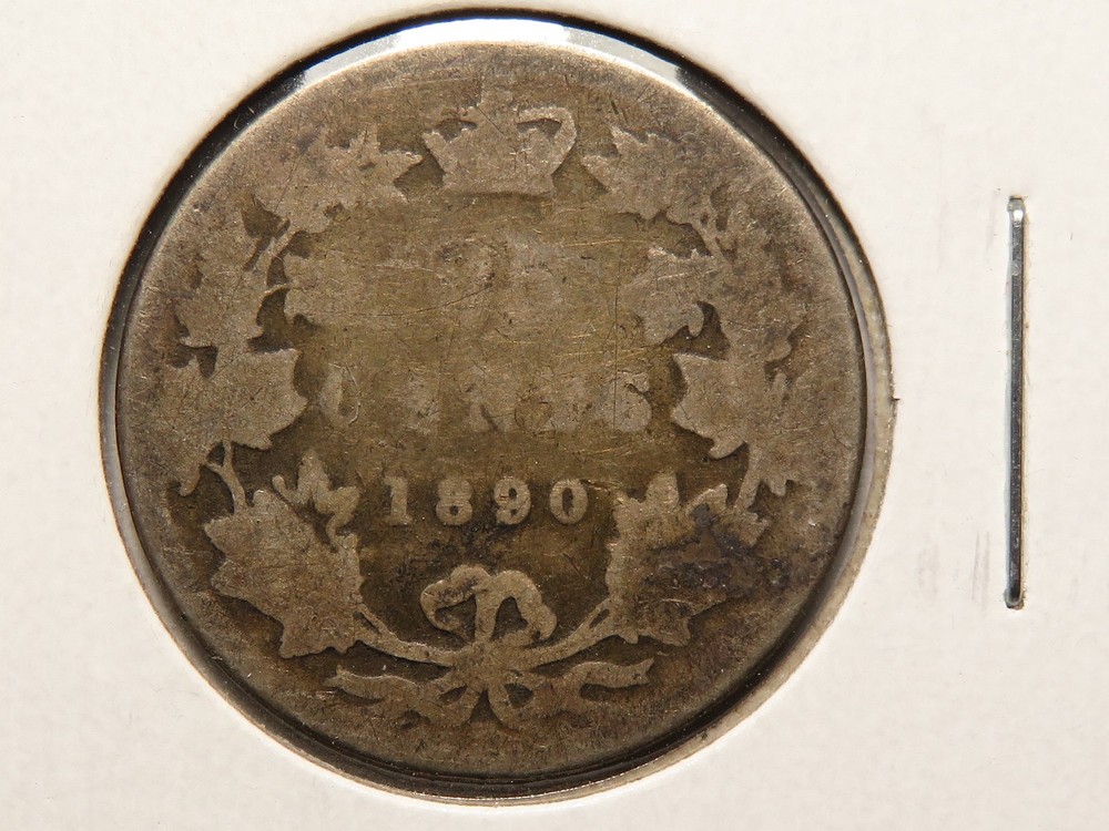 1890 Canada Twenty Five Cents, Worn