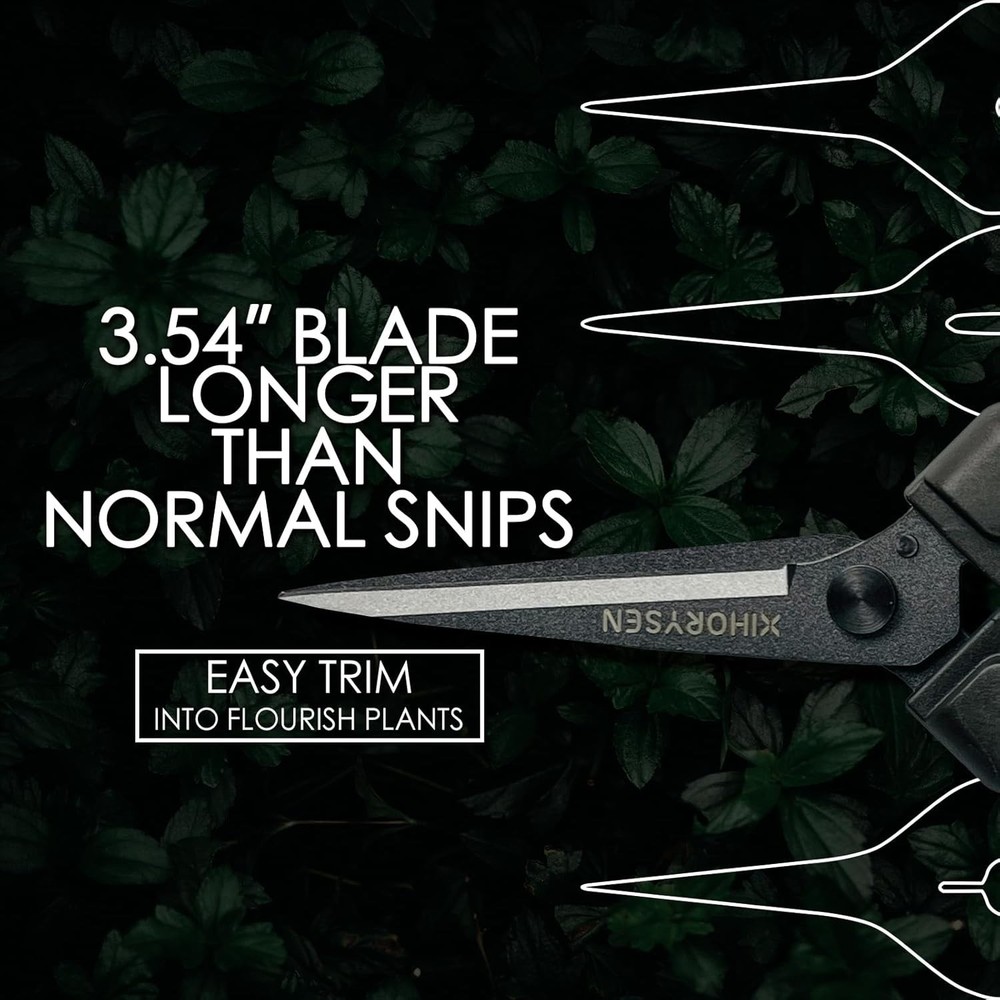 8.58" Precision Pruning Shears with Non-Stick Blade - Comfortable Gardening Tool