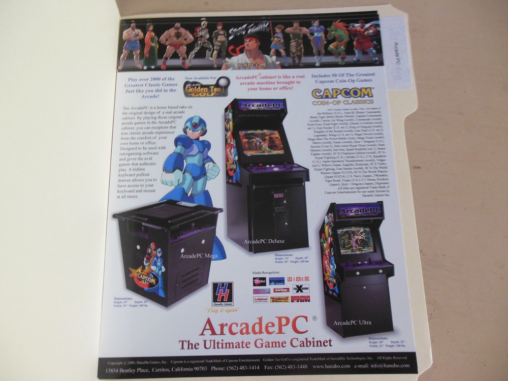 old stock ARCADE PC    ARCADE GAME  FLYER