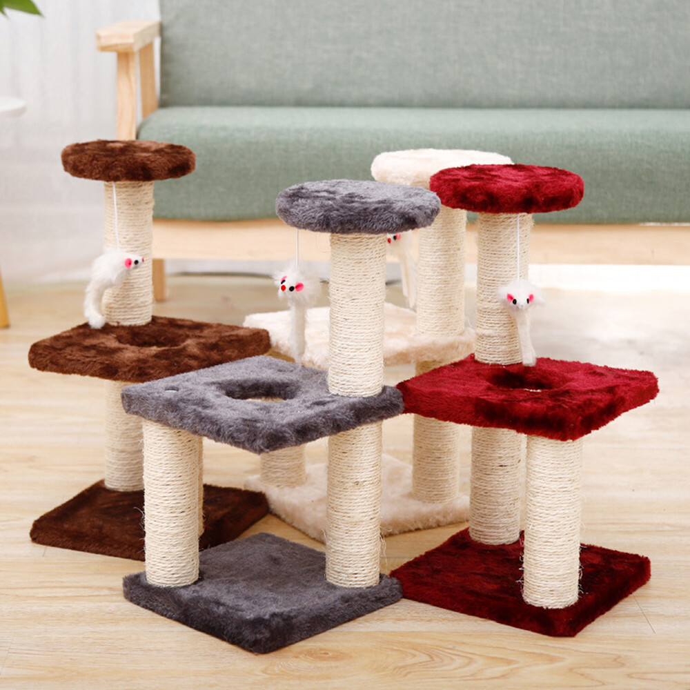 Cat Tree Condo Tower Activity Center 2-Level Sisal Scratching Post Condo Perches