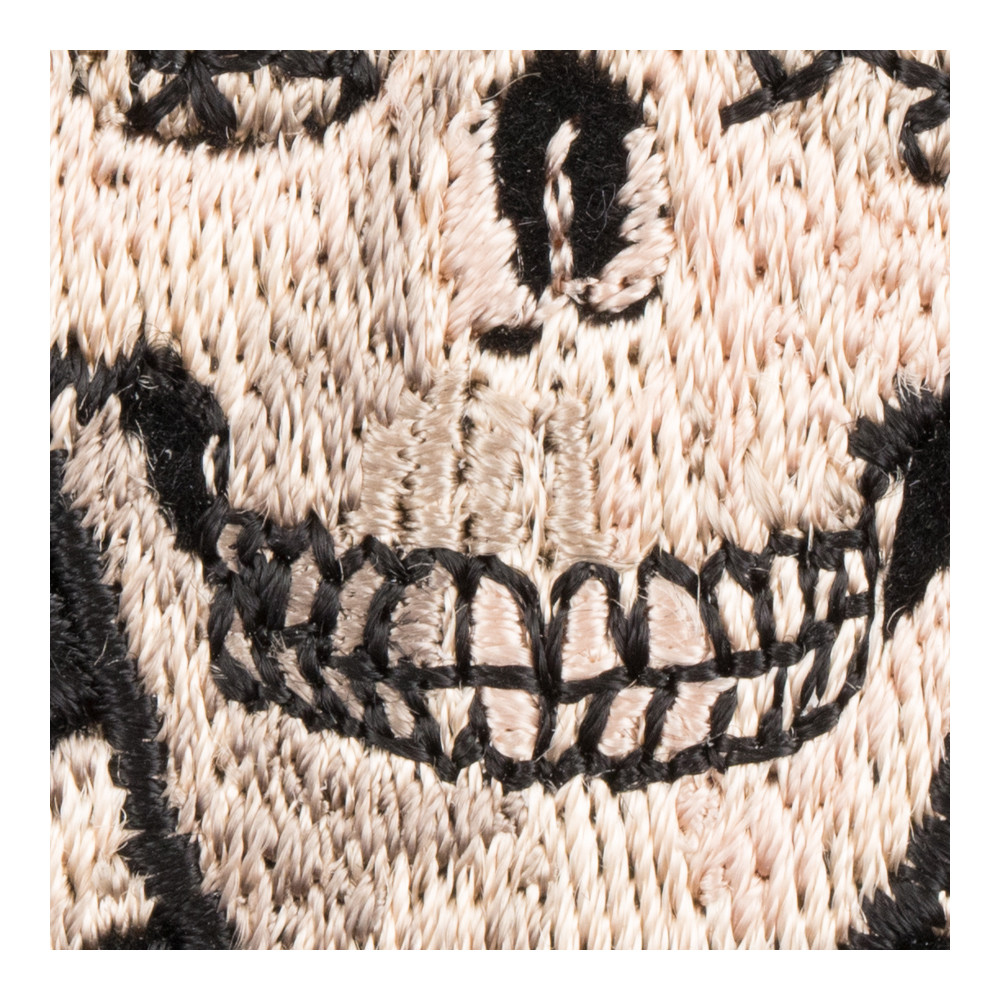 Smiling Tan Skull & Crossbones Patch, Skull Motorcycle Patches