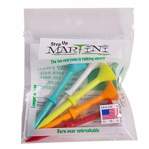 Martini Golf Tees STEP-UP Tees (5 Pack), Assorted Colors