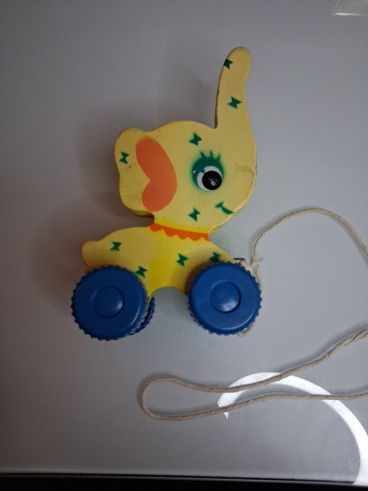Vintage elephant Pull Toy