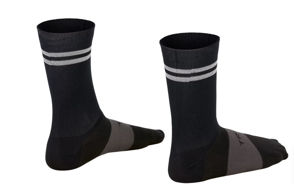 Trek Race Reflective Crew Sock SIZE Medium Black
