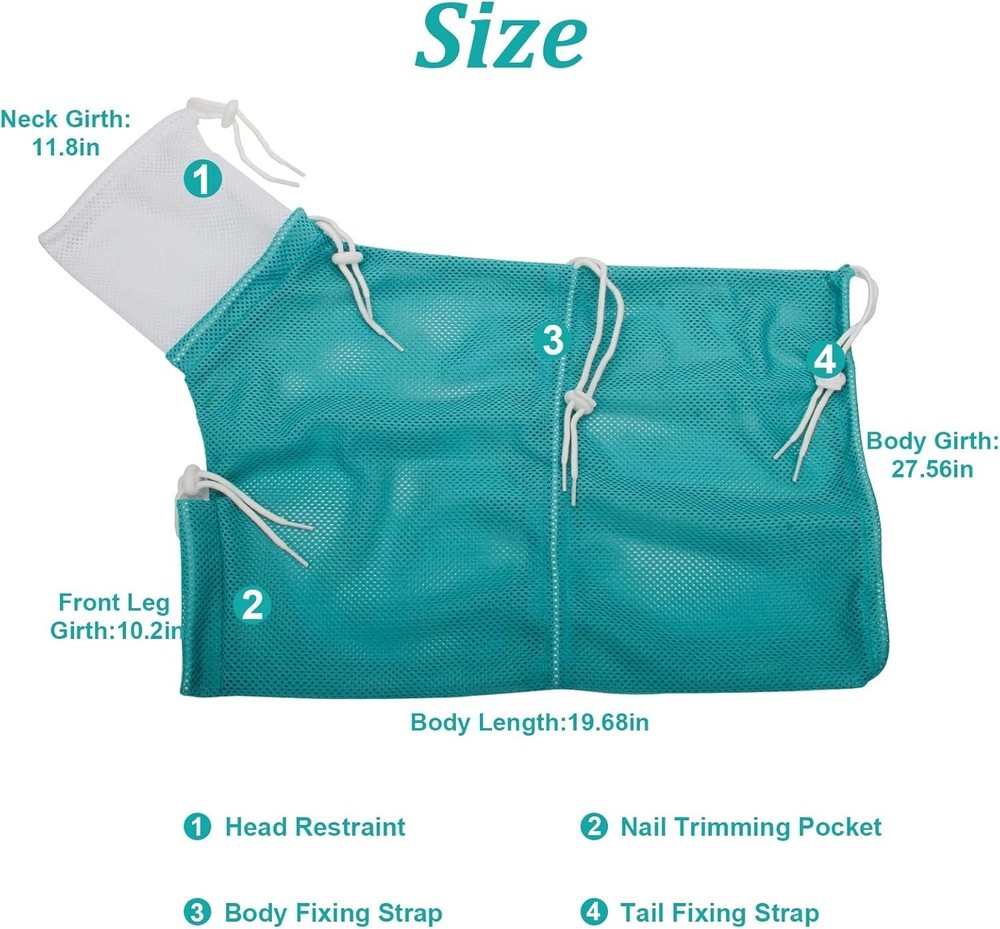 Luxury Cat Bathing Bag - Breathable Mesh Grooming Solution, Anti-Scratch Design