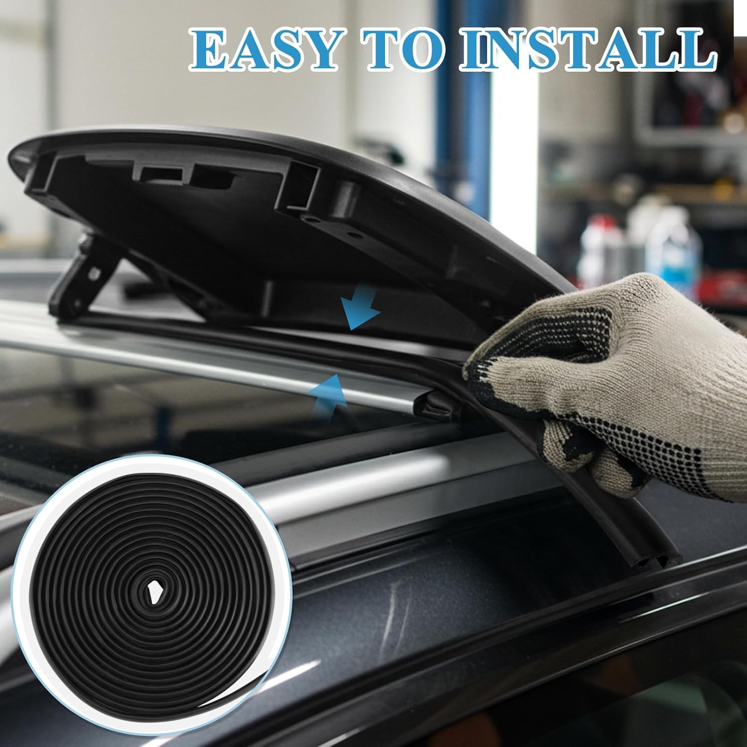 10Ft Rubber Strip for THULE WingBar Aeroblade VW Volvo Car Roof Rack Crossbar