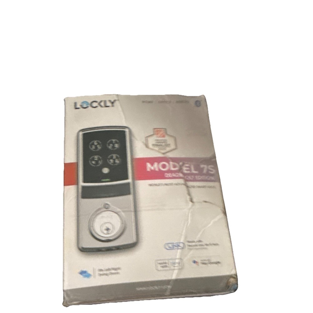 Lockly Model 7S Keypad Touchscreen Smart Lock Silver Satin Alexa Google