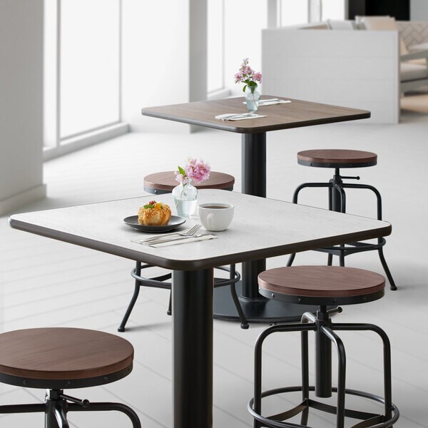 30'' Square Restaurant Table Top with Ash Laminate Top Finish