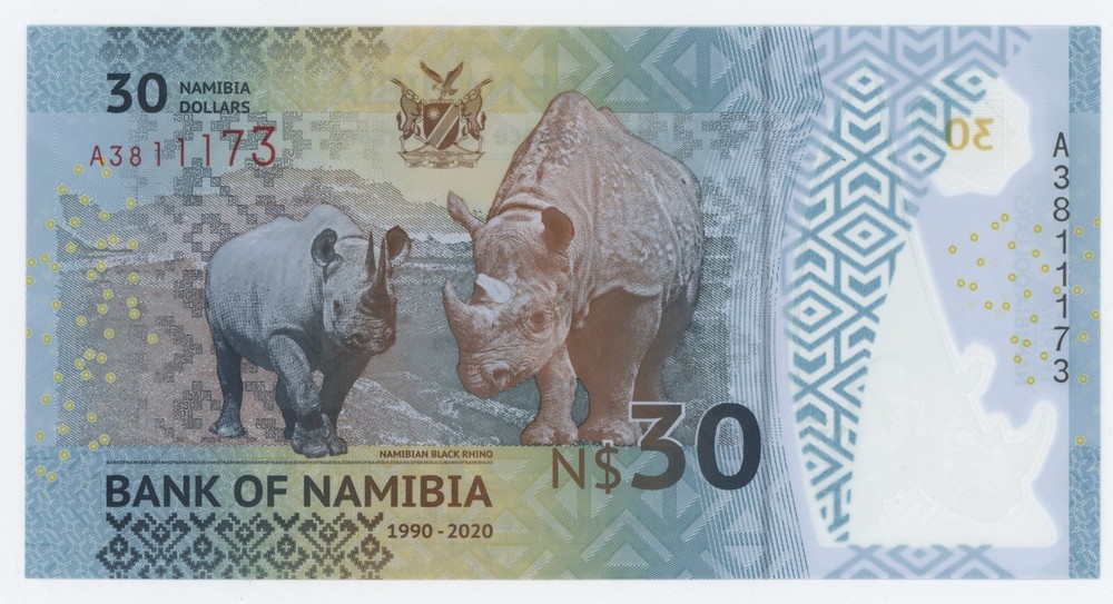 Namibia 30 Dollars 2020 Pick 18 UNC Uncirculated Banknote Polymer