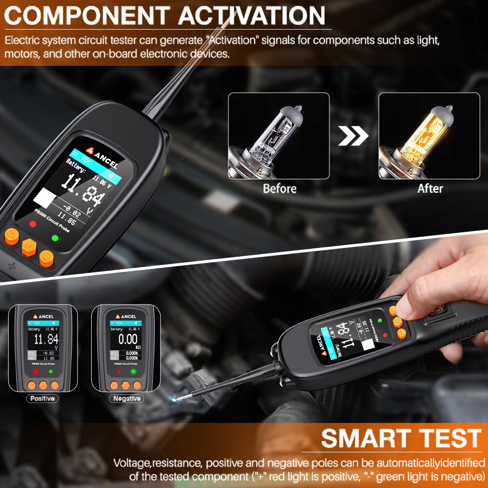 12V/24V Power Probe Circuit Tester Electrical Integrated System Diagnostic Test
