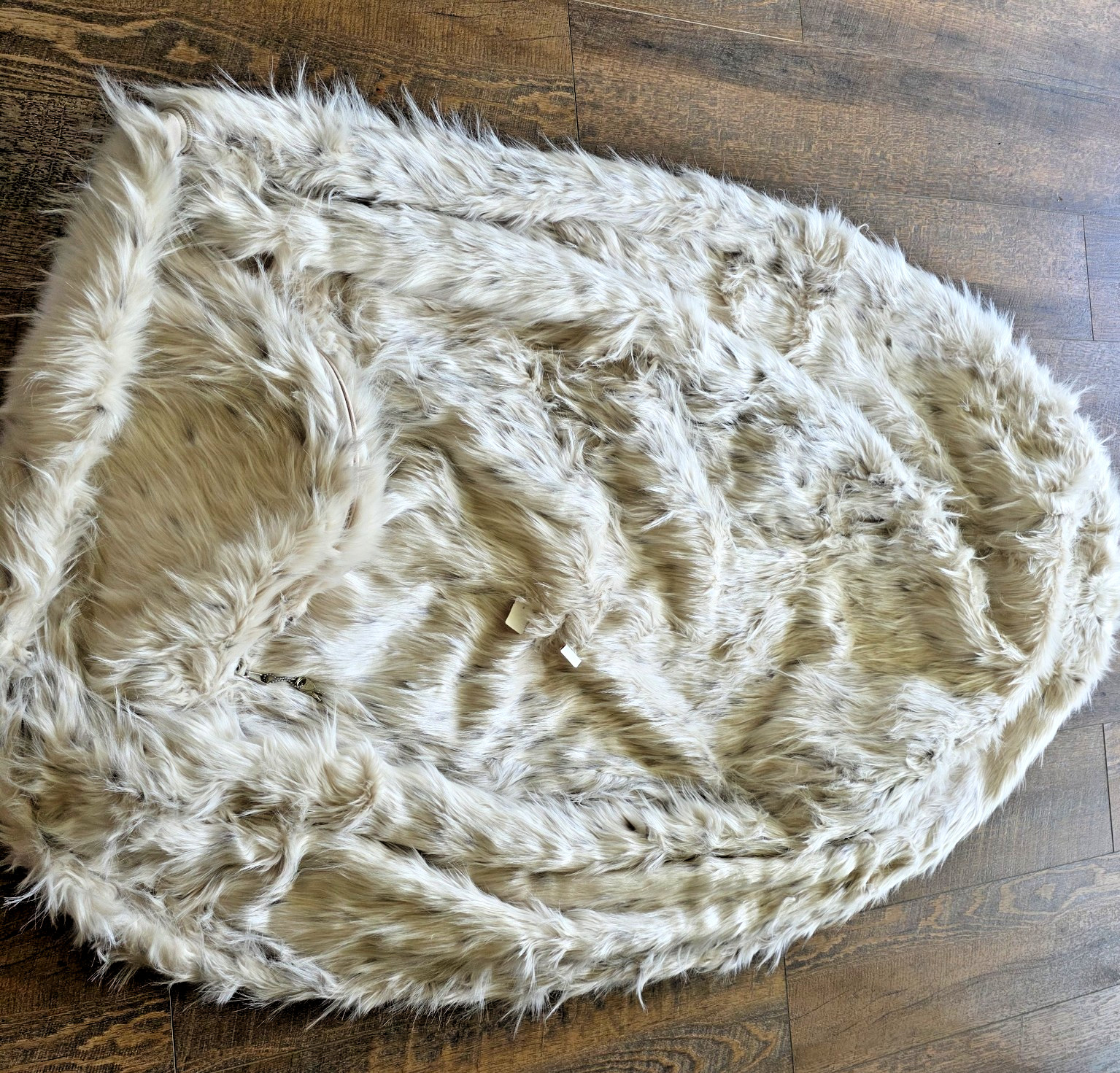 Pottery Barn Teen Snow Cat Faux-Fur Bean Bag Chair Slipcover Large 41"