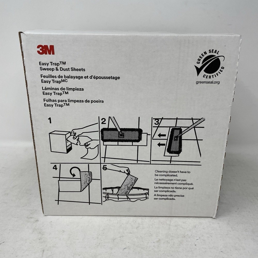 3M Easy Trap Duster Sweep and Dust Sheets, 5" x 6" Sheets, 60 Sheets/Roll