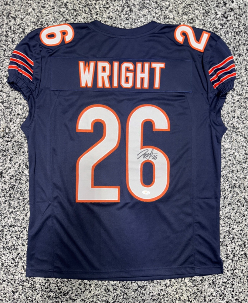 NASHON WRIGHT signed autographed CHICAGO BEARS Game Cut Jersey w/ COA JSA
